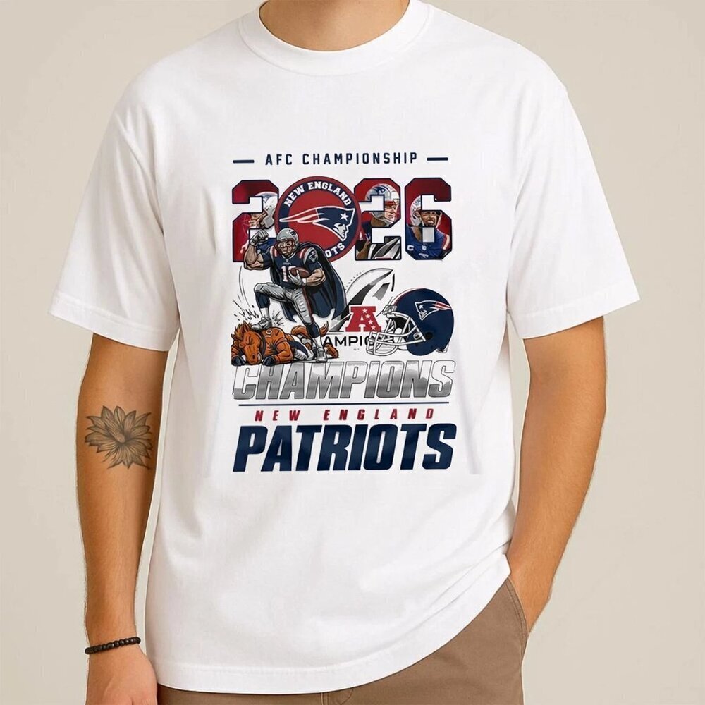 New England Patriots 2025 2026 AFC Champions TShirt